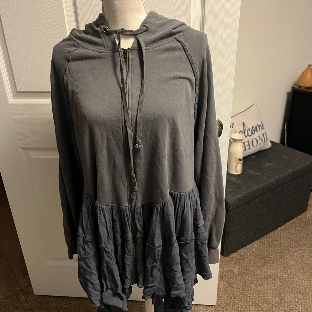 Easel Charcoal Hooded Jacket